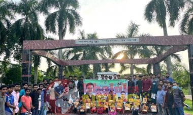 বাংলাদেশ ছাত্রলীগের সাধারন সম্পাদকের জন্মদিনে বাকৃবিতে বৃক্ষরোপণ,শিক্ষা উপকরণ ও খাবার বিতরণ।